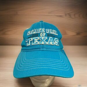 State Fair Of Texas Hat Cap Blue Adjustable H & L White Mesh Big Tex Embroidered